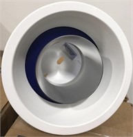 Lithonia 8 inch recessed cam light with blue trim