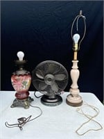 Antique Table Fan / Lamps
