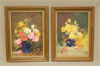 Floral Oils on Board, Signed Don Dykes.