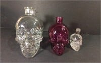 Three Skull Shaped Bottles