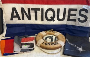 Titanic Mirror, Antique Flag & 4 Other Flags
