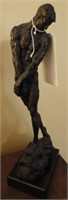 Nude bronze abstract sculpture signed Larber