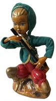 Wooden Pixie Elf Flute Figurine