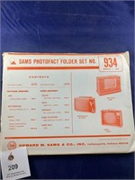 Vintage Sams Photofact Folder No 934 TVs