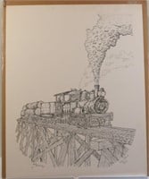 1982 Rail Road Engine Print