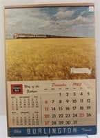 1954 Burlington Route Rail Road Calendar