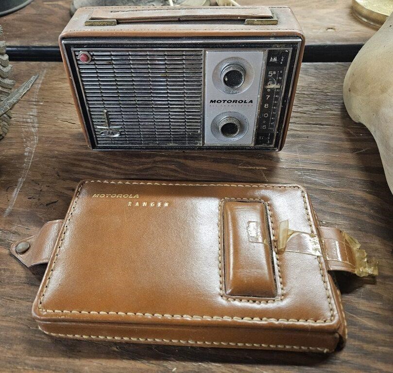 Vintage Motorola Transistor Radio With Case