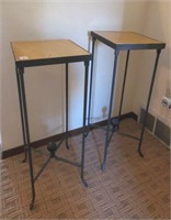 Pair of metal plant stands 29"H x11" X11"