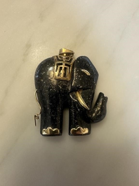 14K GOLD ELEPHANT PENDANT