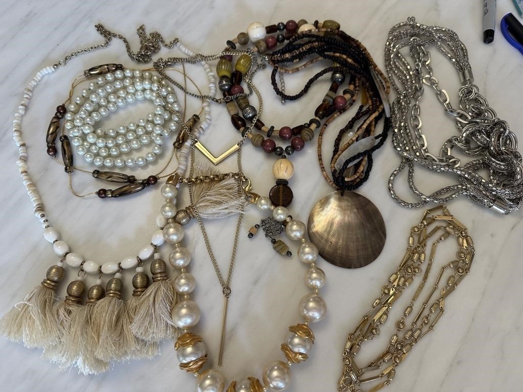 LARGE LOT OF NECKLACES