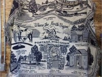 Portage WI "Where The North Begins" Tapestry Throw
