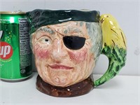 Vieux mug Long John Silver peint à la main,