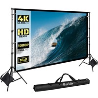 BEELIFY Projector Screen with Stand, 120 Inch Indo