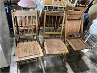 6 vintage folding chairs