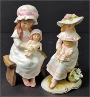 Gorham by Maruri Girl and Doll Figurines x 2