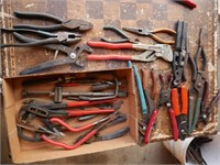 Large selection of pliers