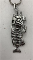 Men’s Heavy Dead Fish Pendant Necklace
