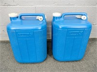2x The Bid Coleman 5 Gal Drinking Water Containers