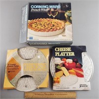 Cheese Platters & Corning Pie Dish