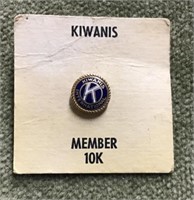 Kiwanis 10k gold member pin