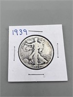 1939 Walking Liberty Silver Half Dollar