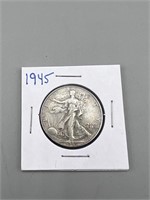 1945 Walking Liberty Silver Half Dollar