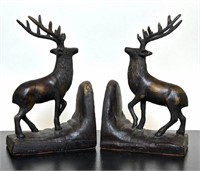 Bronze Elk Bookends