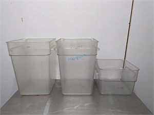 CLEAR POLY FOOD CONTAINER, 10L(1), 20L(2)