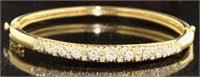 14kt Gold Vintage 1.60 ct Diamond Cuff Bracelet