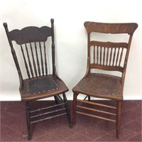 1800's Pressed Back Dining Chairs