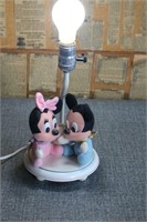 Vintage Mickey & Minnie Mouse Lamp