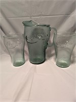 Pitcher and 2 Glasses