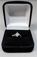 10K White Gold Unique Engagement Cocktail Ring