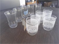 lot of 10 juice glasses