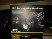 LED rechargeable headlamp waterproof
