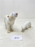 2 B & G Polar Bear Figurines