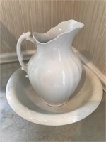 White Pitcher & Basin SEE Comments