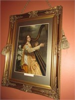 Framed Saint Cecilia Print, 33" x 45"