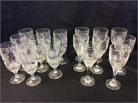 Set of 16 Crystal Glasses