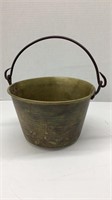 Brass Pot 6 inches tall and 9.5 inch diameter
