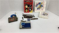Mickey  Mouse Items, Knives, Playing Cards and