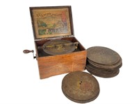 Antique Symphonnion Punch Plate Music Box