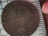 5 - Canada coins; 3 - 50¢ - 1900, 1919, 1966; 2 -