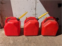 Lot of 3 Gasoline/Jerry Cans