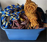 Tub Of Rope, Straps, Harness And More