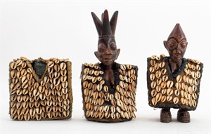 African Yoruba Ibeji Doll Sculptures, 3 pcs.