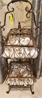 2 TIER METAL STAND WITH SHELLS