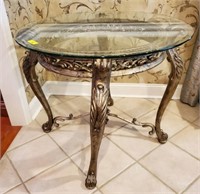 LARGE BEVELED GLASS CENTER TABLE