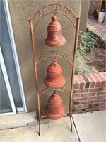 Decorative 3 Tier Hanging Pottery Bells