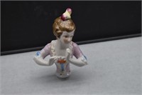 Porcelain Victorian Lady Half Doll